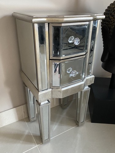 Mirrored bedside table 2 - 2x,