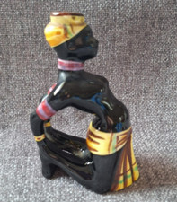 Vintage 1960s Drioli Marmaca Itali. African Female Small Liqueur Bottle/Figurine