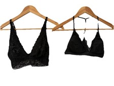 X2 Black Lace Bras Size S Southbeach Hanky Panky Women’s 