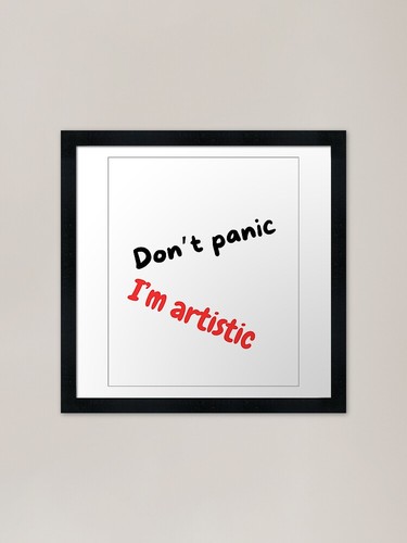 Dont panic artistic framed - im,