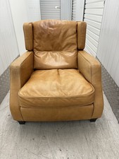 Natuzzi Amadeus Light Tan / Sand Leather Armchair / Chair 