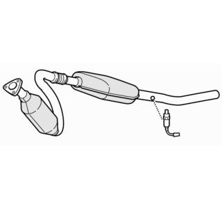 Approved front pipe catalyst - pipe,