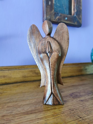 Hand carved wooden - hand, angel
