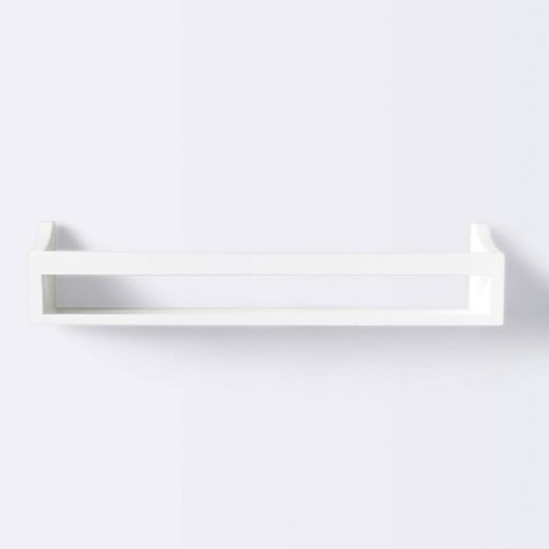 Slope shelf white wood - 16", shelf,