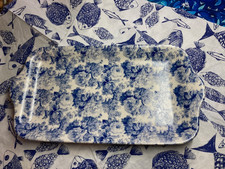 Arthur Wood Blue Chintz Roses Transfer Decorated Sandwich plate