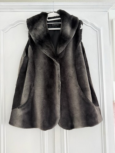 Ellen tracy luxury grey faux - luxury,