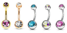 Belly Bar Navel Crystal