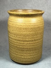A Fred Bramham & Dorothy Gorst 17.2cm Studio Pottery Vase or Utensil Jar C1980’s