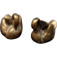 Pair of Vintage Brass Swan