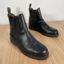 Tuffa Trojan Boots Yard Steel Toe Cap UK  12 Black Leather Dealer Chelsea
