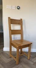Solid Oak Dining Chairs Set of