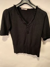 M&Co Ladies Black Short Sleeve
