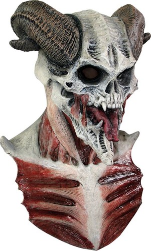 Goat horned devil skull - skull, &