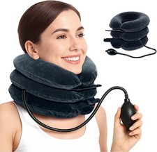 Inflatable Cervical Collar Neck Relief Traction Brace Support Stretcher Device