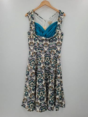 Lindy bop blue teal floral - lindy,
