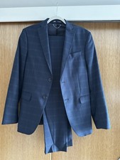 Zara Men's Blue Suit 2-Piece Set 38 Chest 31R Waist New Never Worn - PAID £120