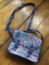 Girls Cross Body Bag by Angels, Accessorize, Blue & Pink Flower Pattern