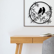 Metal Wall Art Bird Branch