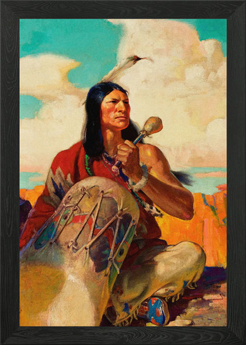 Native american with - native, drum