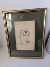 Antique cartoon pencil drawing