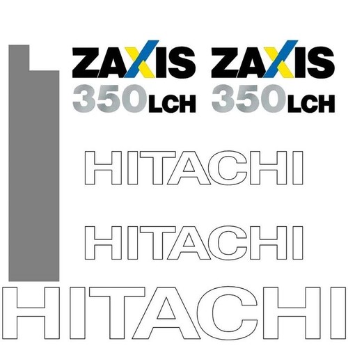 Decal sticker set hitachi - set,