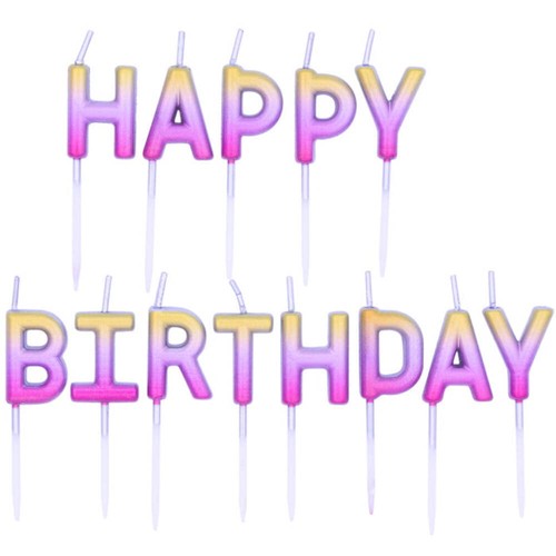 Happy birthday candles letter - candles,
