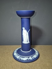 Lovely Wedgwood Jasper Ware Dipped 6" Gein Candlestick c1900