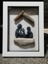 Hand crafted pebble art