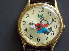 Lorus V516-6A00 Backwards Disney Goofy Leather Quartz Analog Watch