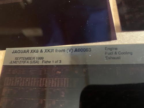 Jaguar xkr xk8 microfiche - jaguar,