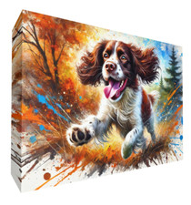 Springer Spaniel Dog Running Fun Pet Canvas Wall Art Picture Print All Sizes