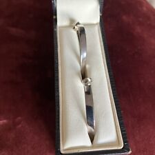 LESLIE DAVIS SILVER HOOP EARRINGS In Original Box