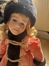 1990s Porcelain Doll Approx 19inches Vintage Retro Collectible Unbranded