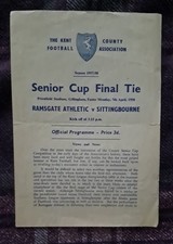 1958 Kent Senior Cup Final - RAMSGATE v. SITTINGBOURNE (At Gillingham)