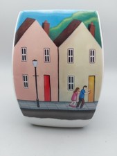 Royal Worcester Paul Horton Days of Summer Square Vase 2005-7.5" Tall (W31)