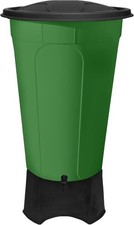 210L Green Water Butt Kit With Stand Tap & Lid Heavy Duty Rain Barrel
