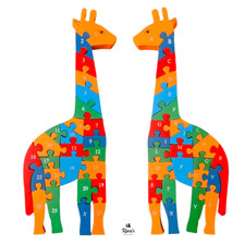 wooden educational toy giraffe