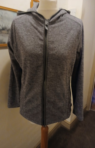 Grey hoodie fleece jacket - tu,