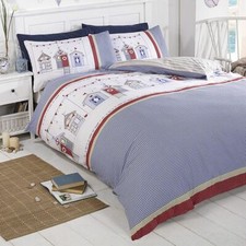 BEACH HUT SINGLE DUVET COVER