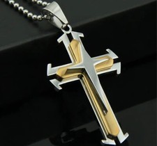 CROSS PENDANT GOLD & SILVER