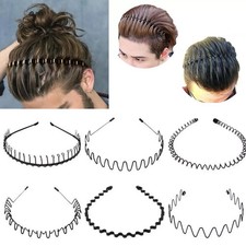 Black metal sports hairband - sports,