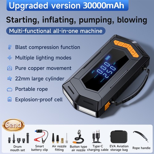 9000a car battery jump starter - car,