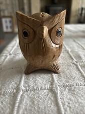 Vintage 1986 Hand Carved Owl