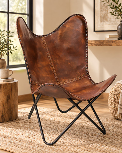 Genuine leather butterfly - leather,
