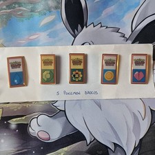 Pokemon TCG LEAGUE Pin Badge  Bundle Kanto Gym Badges Original 2000 Wizards 