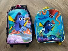 2x Disney Finding Dory Nemo Fish Bag Backpack Kids 3D Suitcase