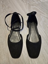 ASOS Flat Black Square Toe Ballet Shoe UK 4 / 37