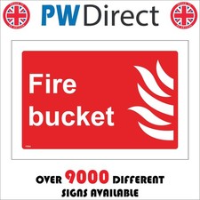 Sign fire bucket - fire, sand