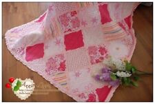 PinkPatchwork Nursery Quilt Cot bed/Sofa/Chair Throw Coverlet Laura Ashley Fab