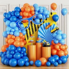 Blippi Backdrop Blue Orange